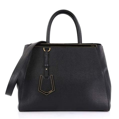 fendi medium 2jours black|Fendi 2Jours Black Bags & Handbags for Women .